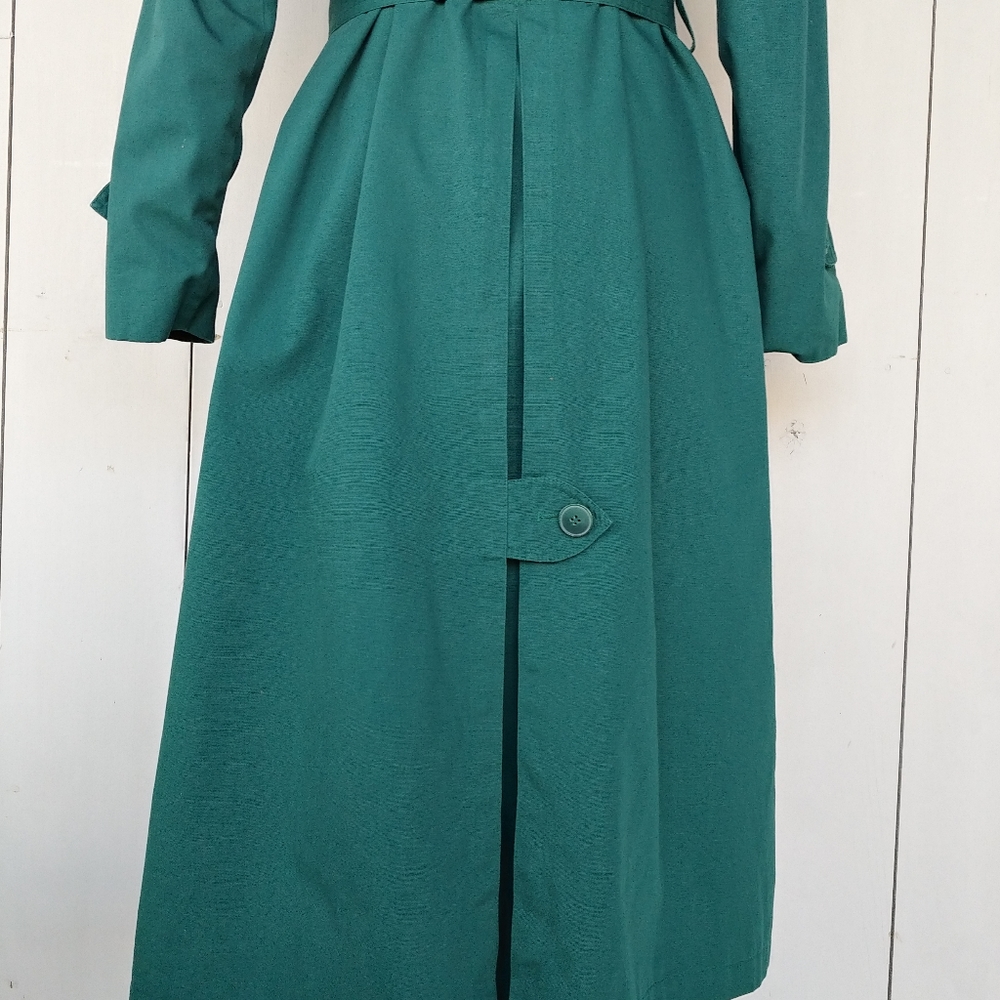 TOWNE BY LONDON FOG | Vintage Teal Trench Coat - Picture 5 of 16